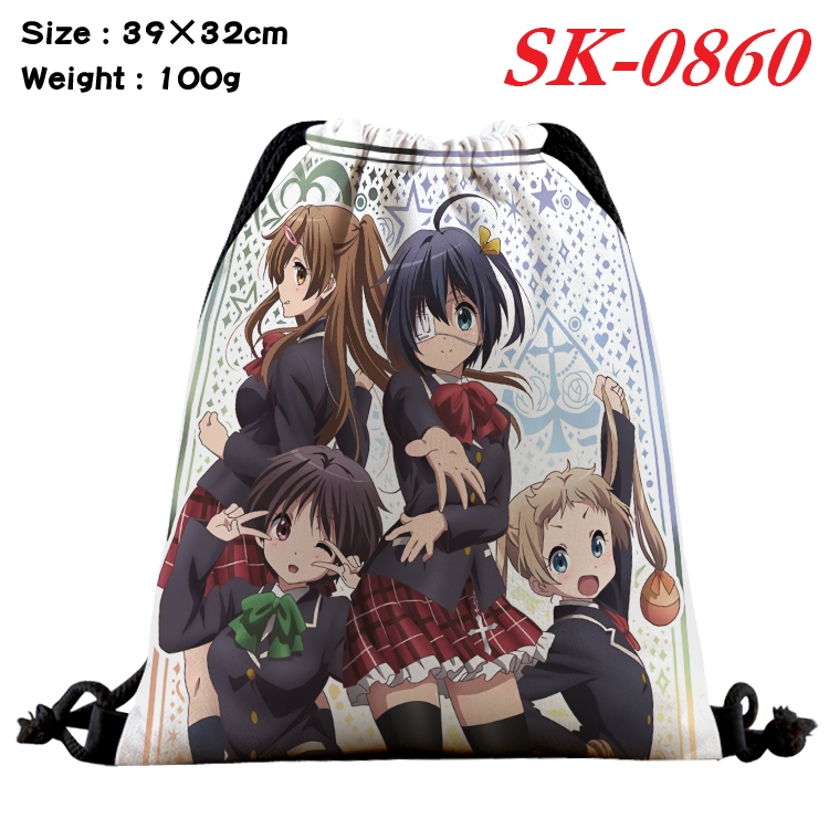 Chuunibyou Demo Koi Ga Shitai cartoon Waterproof Nylon Full Color Drawstring Pocket 39x32cm SK-0860