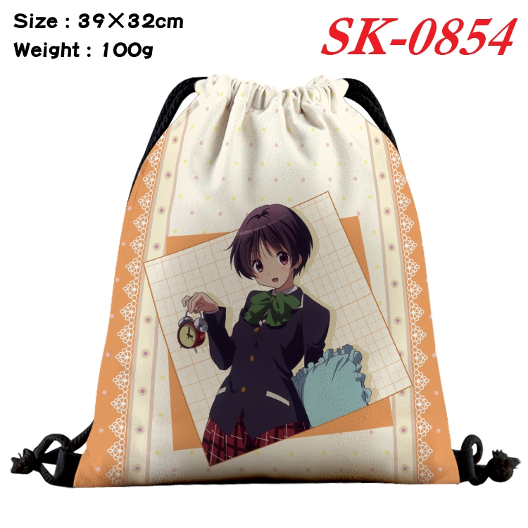 Chuunibyou Demo Koi Ga Shitai cartoon Waterproof Nylon Full Color Drawstring Pocket 39x32cm  SK-0854