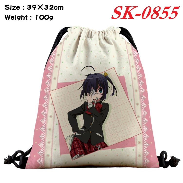 Chuunibyou Demo Koi Ga Shitai cartoon Waterproof Nylon Full Color Drawstring Pocket 39x32cm SK-0855