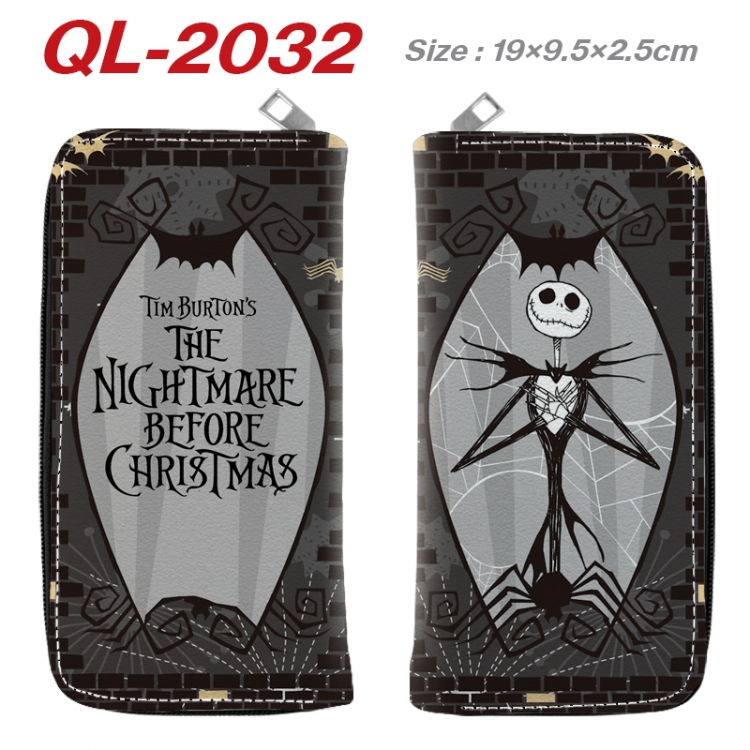 The Nightmare Before Christmas Animation perimeter long zipper wallet 19.5x9.5x2.5cm QL-2032A