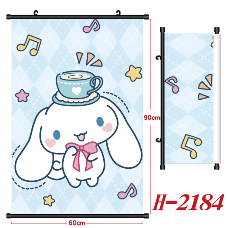 sanrio Anime Black Plastic Rod Canvas Painting Wall Scroll 60X90CM  H-2184A