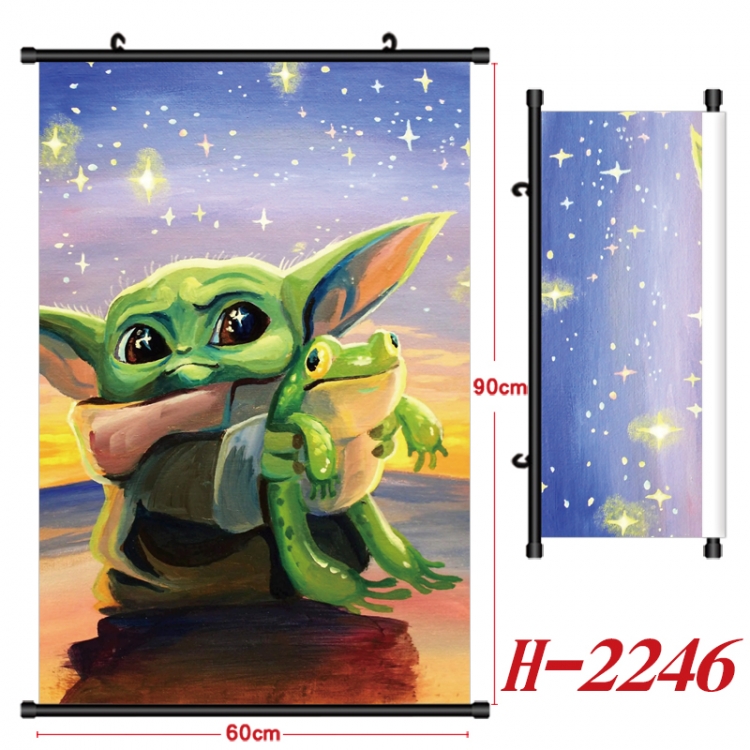 Star Wars Anime Black Plastic Rod Canvas Painting Wall Scroll 60X90CM H-2246A