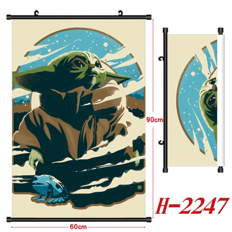 Star Wars Anime Black Plastic Rod Canvas Painting Wall Scroll 60X90CM H-2247A