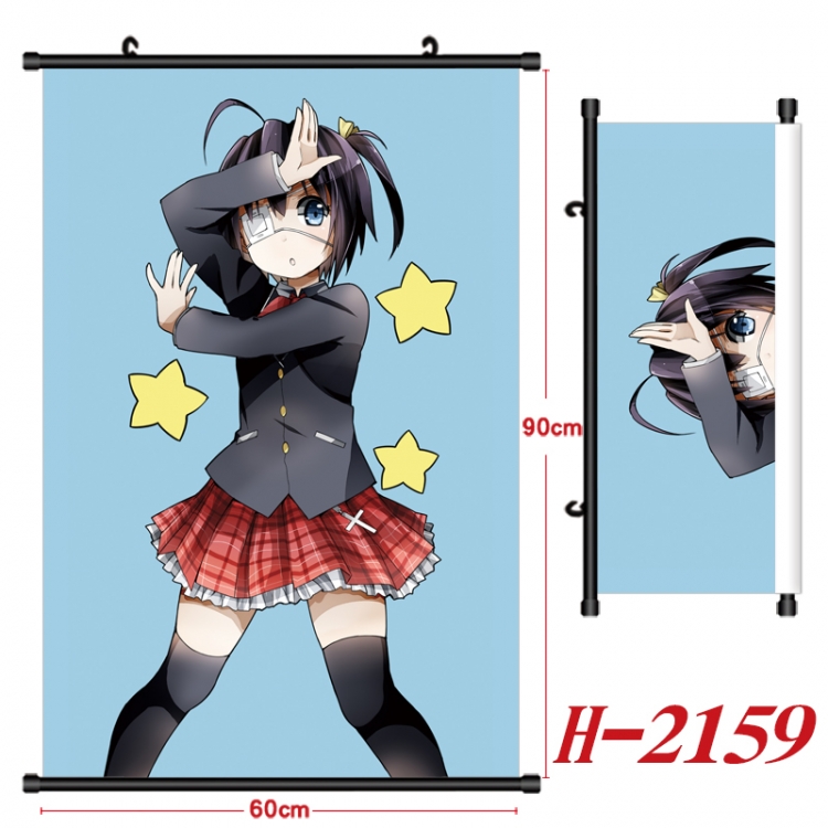 Chuunibyou Demo Koi Ga Shitai Anime Black Plastic Rod Canvas Painting Wall Scroll 60X90CM  H-2159A