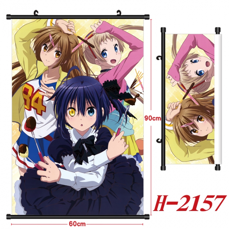 Chuunibyou Demo Koi Ga Shitai Anime Black Plastic Rod Canvas Painting Wall Scroll 60X90CM H-2157A