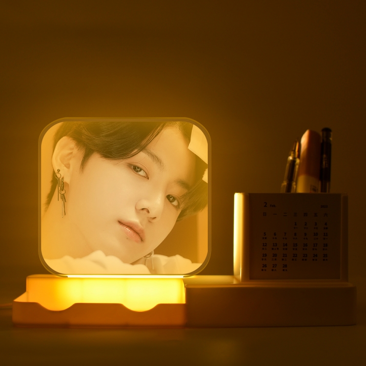 BTS New acrylic pencil holder night light bracket