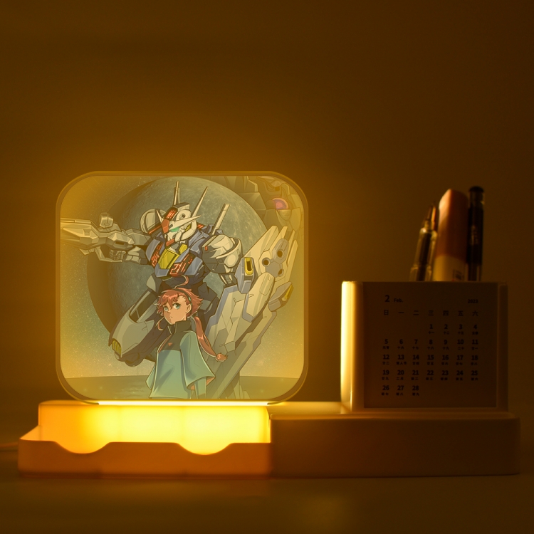 Gundam New acrylic pencil holder night light bracket