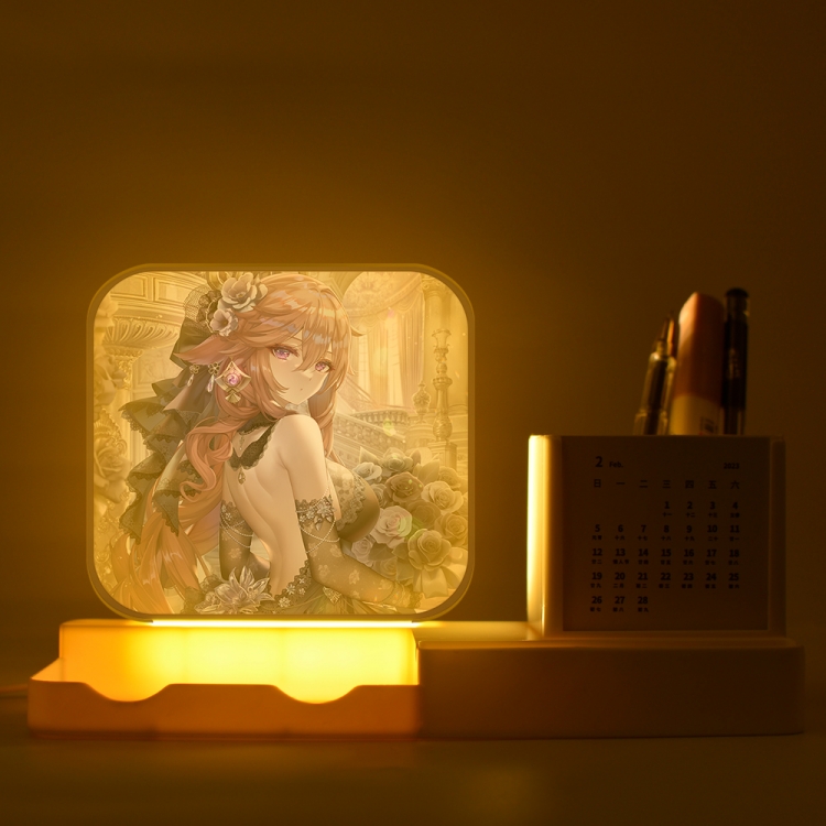 Genshin Impact YaeMiko New acrylic pencil holder night light bracket