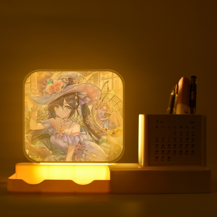 Genshin Impact Mona  New acrylic pencil holder night light bracket