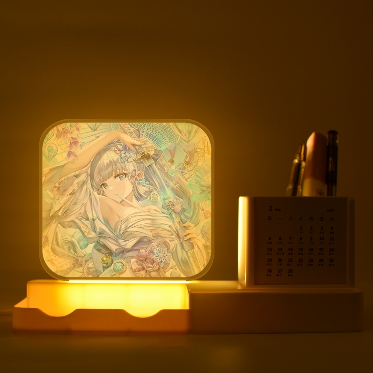 Genshin Impact Kamisato Ayaka New acrylic pencil holder night light bracket