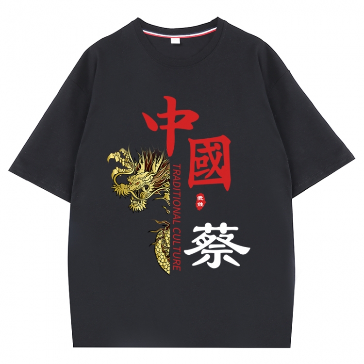 China-Chic Wind Anime Surrounding New Pure Cotton T-shirt from S to 4XL CMY-3089-2