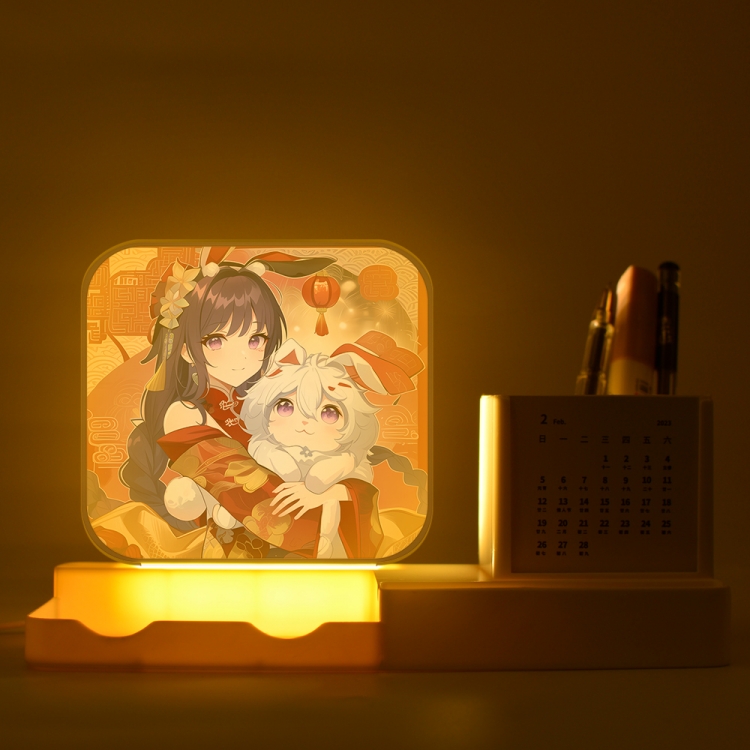 Genshin Impact Raiden Shogun  New acrylic pencil holder night light bracket