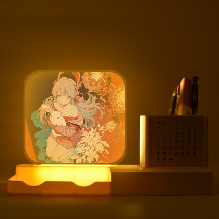 Genshin Impact Sangonomiya Kokomi New acrylic pencil holder night light bracket