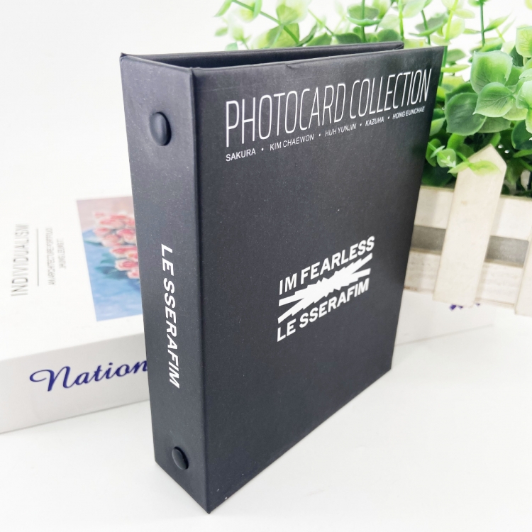 LE Korean celebrity photo collection book, loose leaf book, can hold 20 cards 14X11X3CM