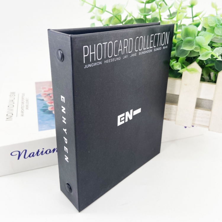 ENHYPE  Korean celebrity photo collection book, loose leaf book, can hold 20 cards 14X11X3CM