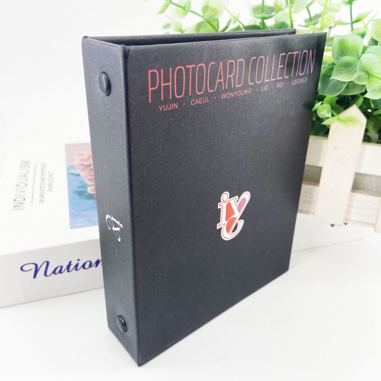 IVE Korean celebrity photo collection book, loose leaf book, can hold 20 cards 14X11X3CM