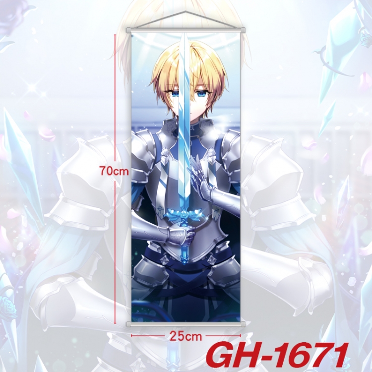Sword Art Online Plastic Rod Cloth Small Hanging Canvas Painting Wall Scroll 25x70cm price for 5 pcs GH-1671A