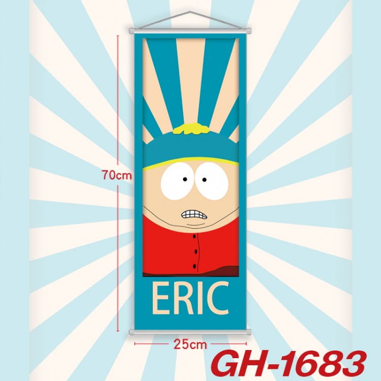 South Park Plastic Rod Cloth Small Hanging Canvas Painting Wall Scroll 25x70cm price for 5 pcs GH-1683A