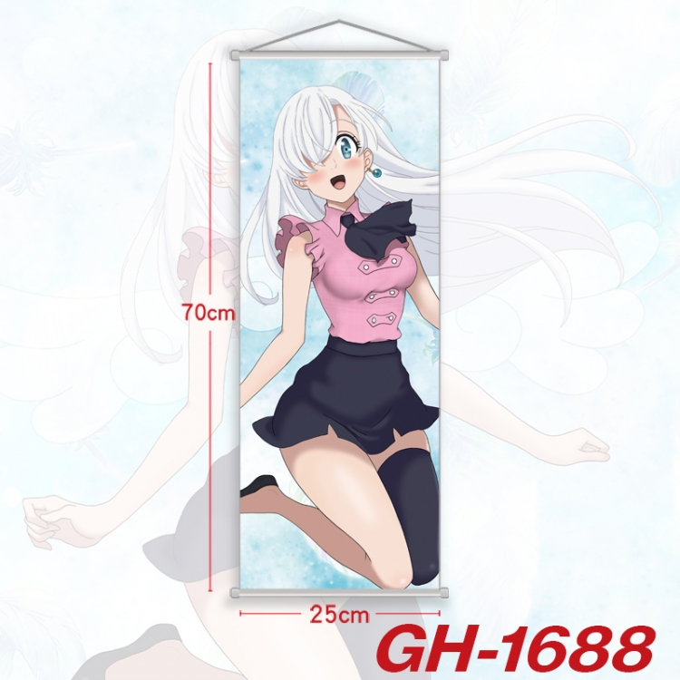 The Seven Deadly Sins Plastic Rod Cloth Small Hanging Canvas Painting Wall Scroll 25x70cm price for 5 pcs  GH-1688A