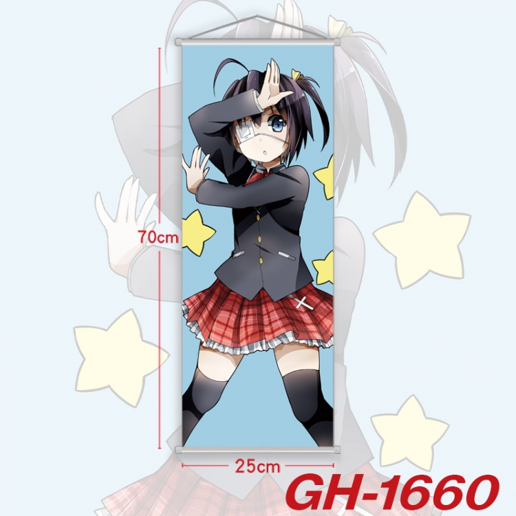 Chuunibyou Demo Koi Ga Shitai Plastic Rod Cloth Small Hanging Canvas Painting Wall Scroll 25x70cm price for 5 pcs GH-166