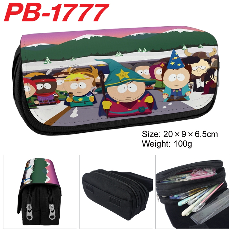 South Park Anime double-layer pu leather printing pencil case 20×9×6.5cm PB-1777