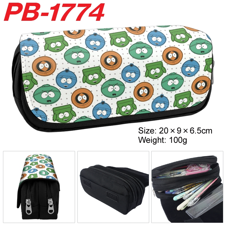 South Park Anime double-layer pu leather printing pencil case 20×9×6.5cm PB-1774