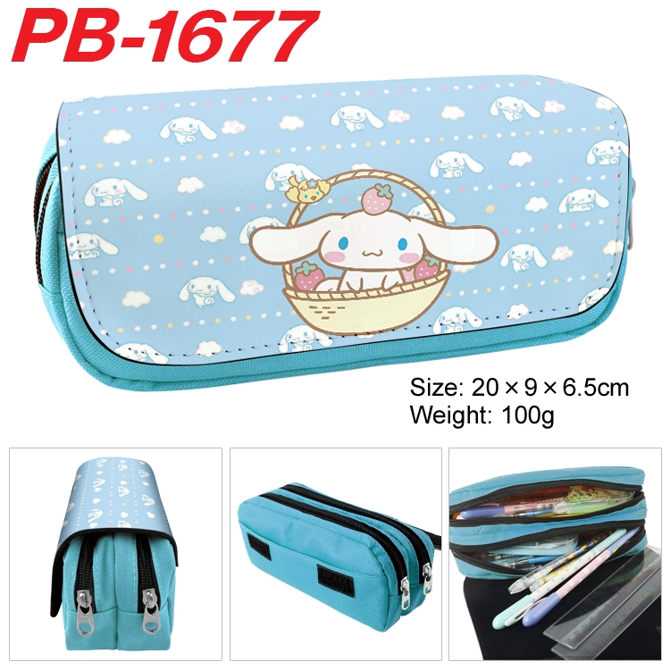 sanrio Anime double-layer pu leather printing pencil case 20×9×6.5cm PB-1677