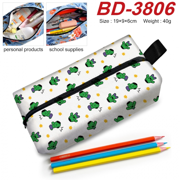 Superhero Movie Anime New Zipper Pen Bag Storage Bag Makeup Bag 19x9x6cm BD-3806