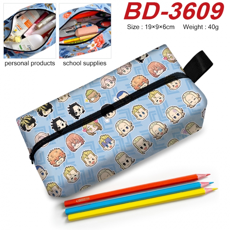 Tokyo Revengers Anime New Zipper Pen Bag Storage Bag Makeup Bag 19x9x6cm BD-3609