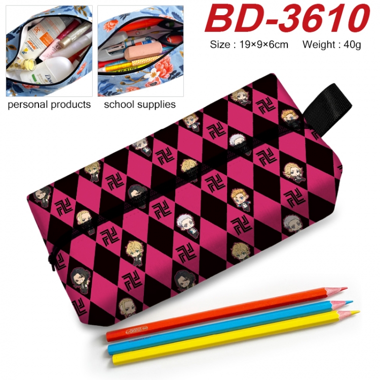 Tokyo Revengers Anime New Zipper Pen Bag Storage Bag Makeup Bag 19x9x6cm BD-3610