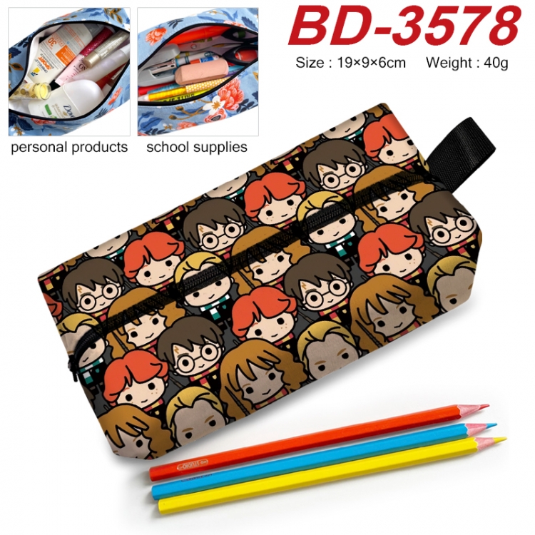 Harry Potter  Anime New Zipper Pen Bag Storage Bag Makeup Bag 19x9x6cm BD-3578