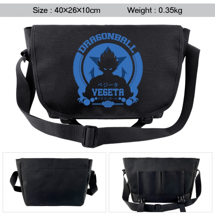 DRAGON BALL Anime black double button waterproof single shoulder crossbody bag 40x26x10cm