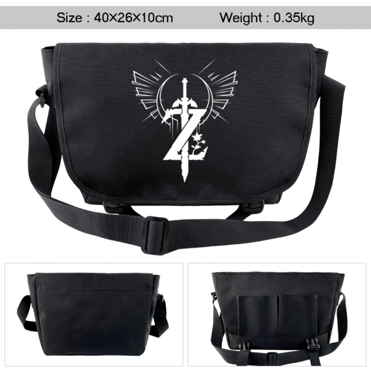 sanrio Anime black double button waterproof single shoulder crossbody bag 40x26x10cm