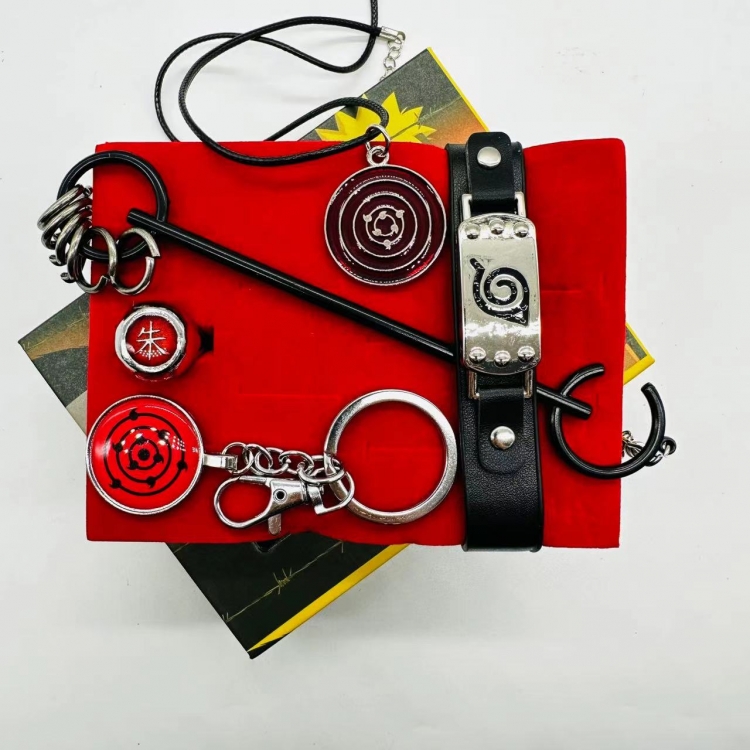 Naruto Anime peripheral ring necklace keychain mixed and matched box 3537