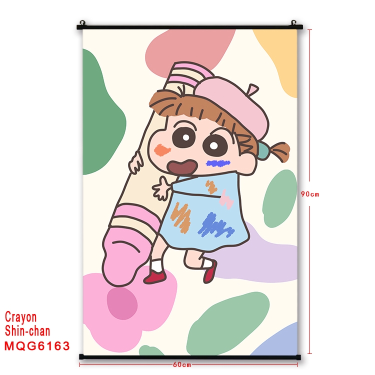 CrayonShin Anime black Plastic rod Cloth painting Wall Scroll 60X90CM MQG-6163