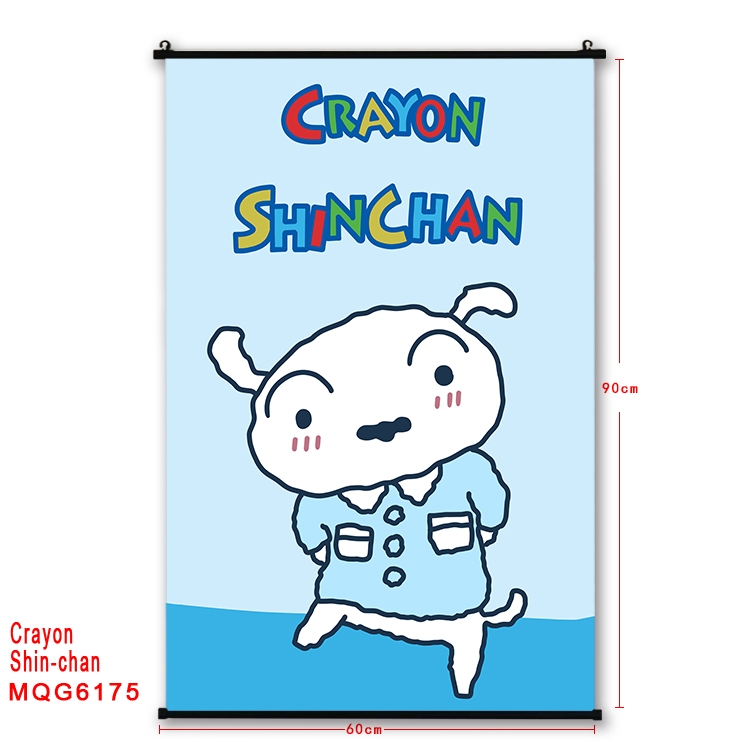 CrayonShin Anime black Plastic rod Cloth painting Wall Scroll 60X90CM  MQG-6175