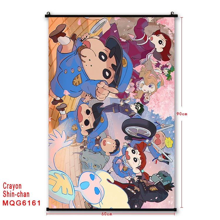 CrayonShin Anime black Plastic rod Cloth painting Wall Scroll 60X90CM MQG-6161