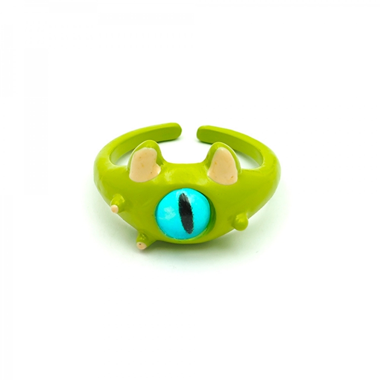 Big eyed cat Anime Ring Metal COS Decoration Ring Decoration OPP Packaging price for 10 pcs