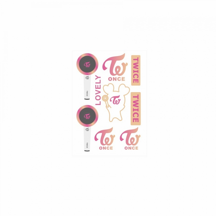 TWICE  Star Concert Support Colorful Sparkling Pink Tattoo Sticker Decoration Sticker price for 20 pcs