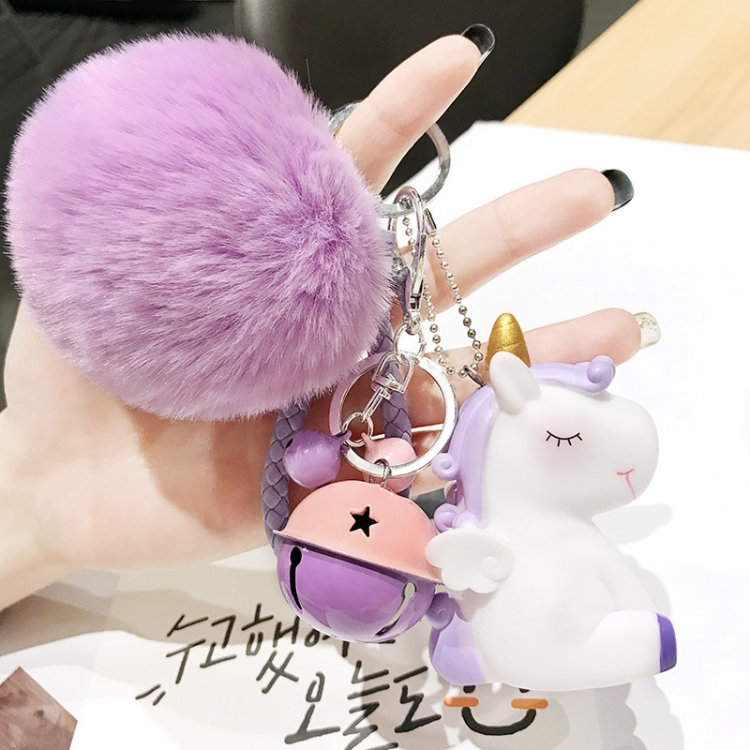 Unicorn Cartoon peripheral car keychain bag hanging accessories price for 5 pcs