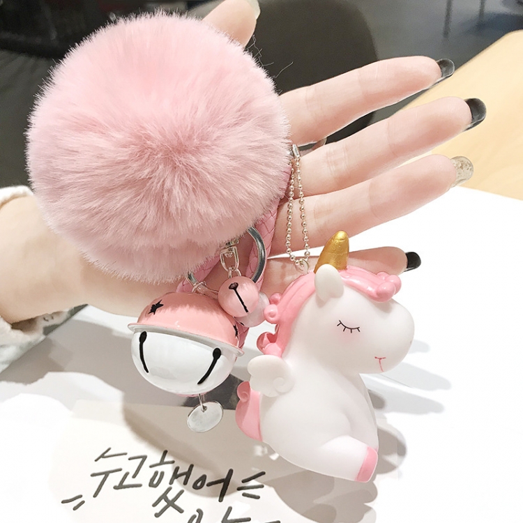 Unicorn Cartoon peripheral car keychain bag hanging accessories price for 5 pcs