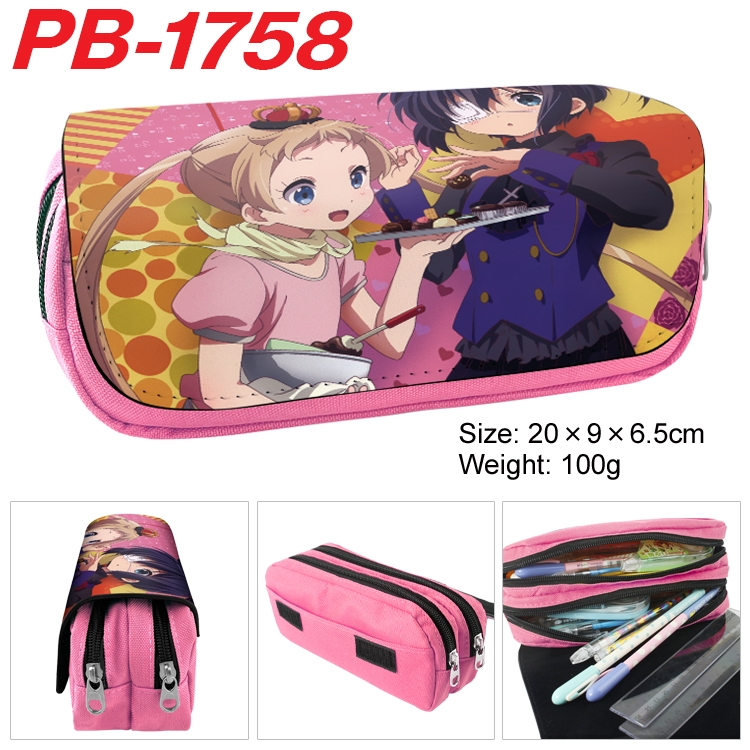 Chuunibyou Demo Koi Ga Shitai Anime double-layer pu leather printing pencil case 20×9×6.5cm PB-1758