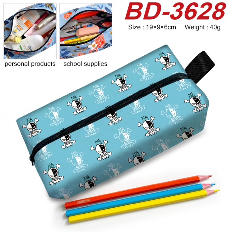 One Piece Anime New Zipper Pen Bag Storage Bag Makeup Bag 19x9x6cm  BD-3628