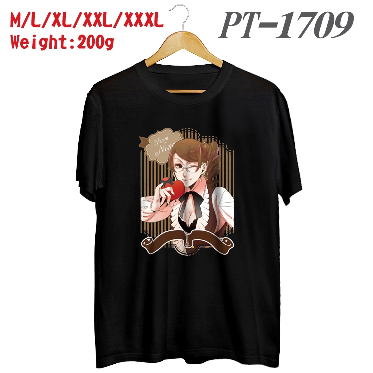 Kuroshitsuji Anime Cotton Color Book Print Short Sleeve T-Shirt from M to 3XL  PT1709