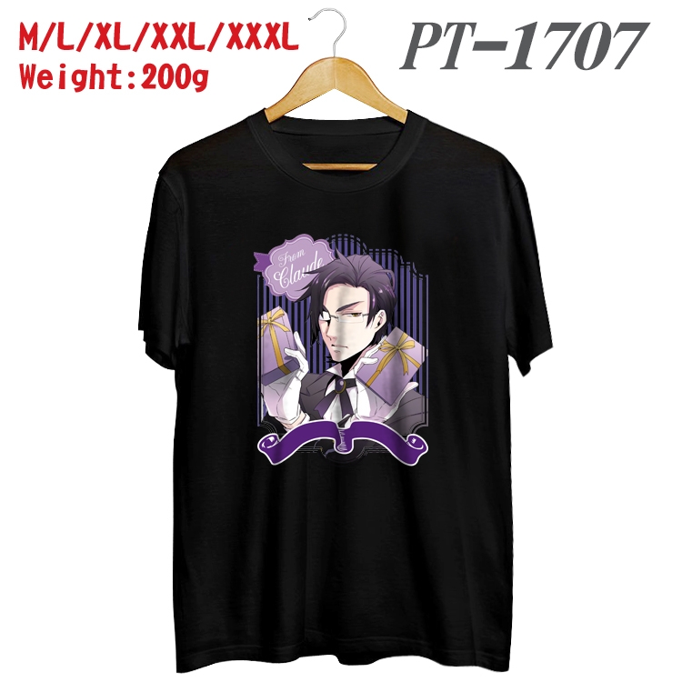 Kuroshitsuji Anime Cotton Color Book Print Short Sleeve T-Shirt from M to 3XL  PT1707