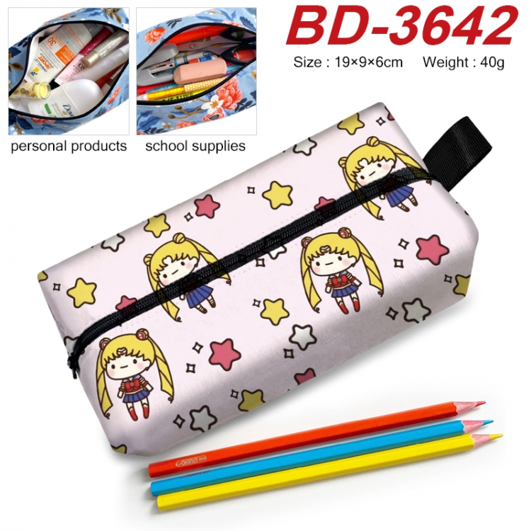 sailormoon Anime New Zipper Pen Bag Storage Bag Makeup Bag 19x9x6cm BD-3642