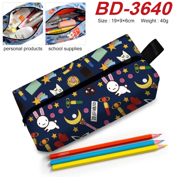 sailormoon Anime New Zipper Pen Bag Storage Bag Makeup Bag 19x9x6cm BD-3640
