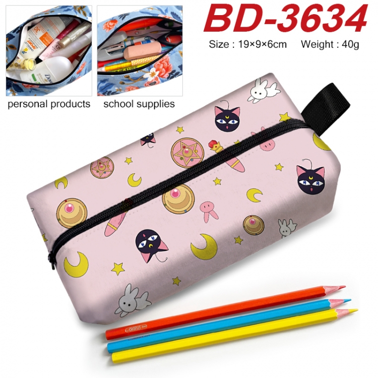 sailormoon Anime New Zipper Pen Bag Storage Bag Makeup Bag 19x9x6cm BD-3634