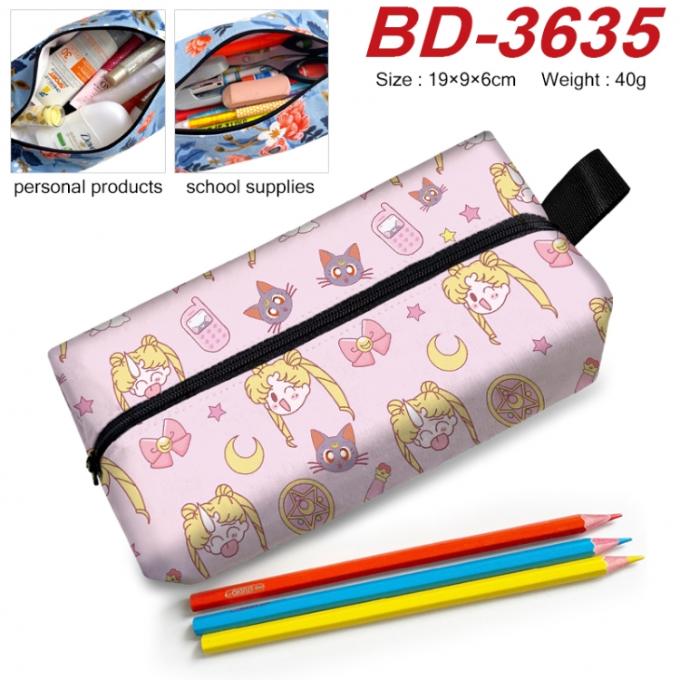 sailormoon Anime New Zipper Pen Bag Storage Bag Makeup Bag 19x9x6cm BD-3635