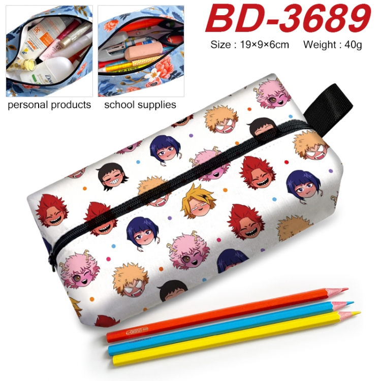 My Hero Academia Anime New Zipper Pen Bag Storage Bag Makeup Bag 19x9x6cm BD-3689